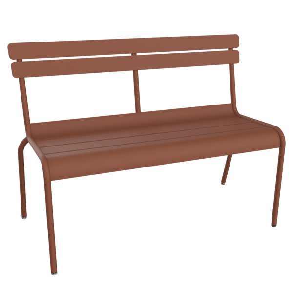 LUXEMBOURG BANC A DOSSIER 2 3 PLACES OCRE ROUGE SKU 411520